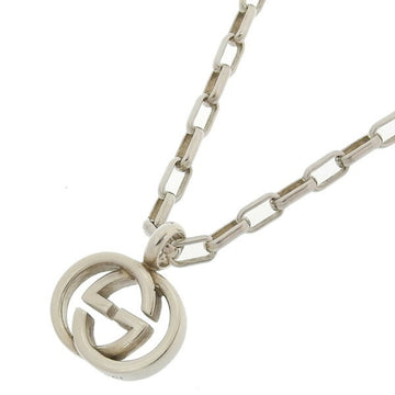 GUCCI SV925 Interlocking G Necklace - silver