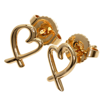 TIFFANY Loving Heart Earrings K18 Pink Gold Ladies &Co.