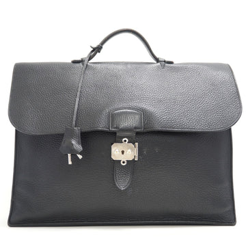 HERMES/ Sac Adepeche 38 Document Case Business Bag Black Men's