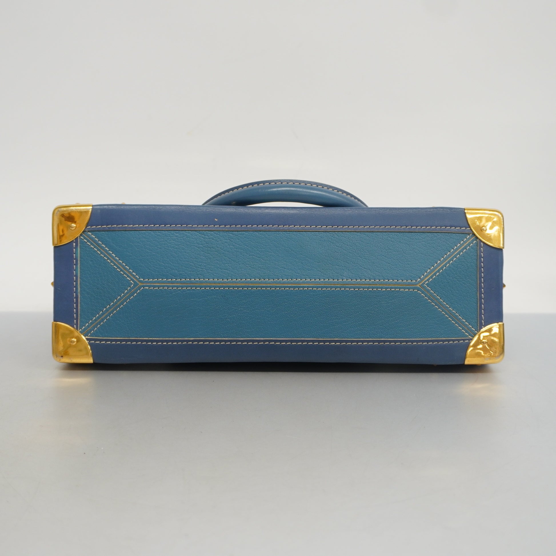 Auth Louis Vuitton Suhali Fabulous M91813 Women's Handbag Blue