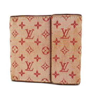 LOUIS VUITTONAuth  Monogram Mini Portobier Cult Credit Mone M92241 Cerise