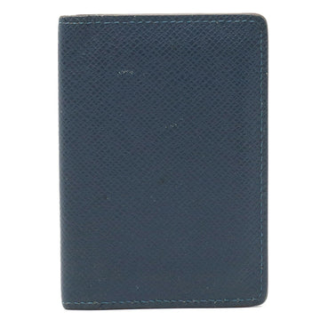 LOUIS VUITTON Taiga Organizer Do Posh Card Case Business Holder Pass Blue Marine Navy M30535