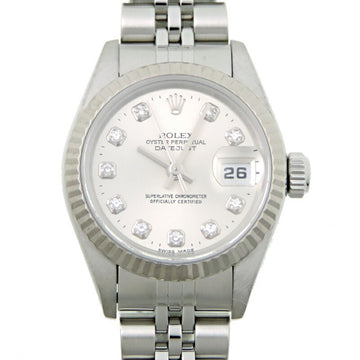 Rolex Datejust 10P diamond U number made in 1997 silver stainless steel women's watch 69174G