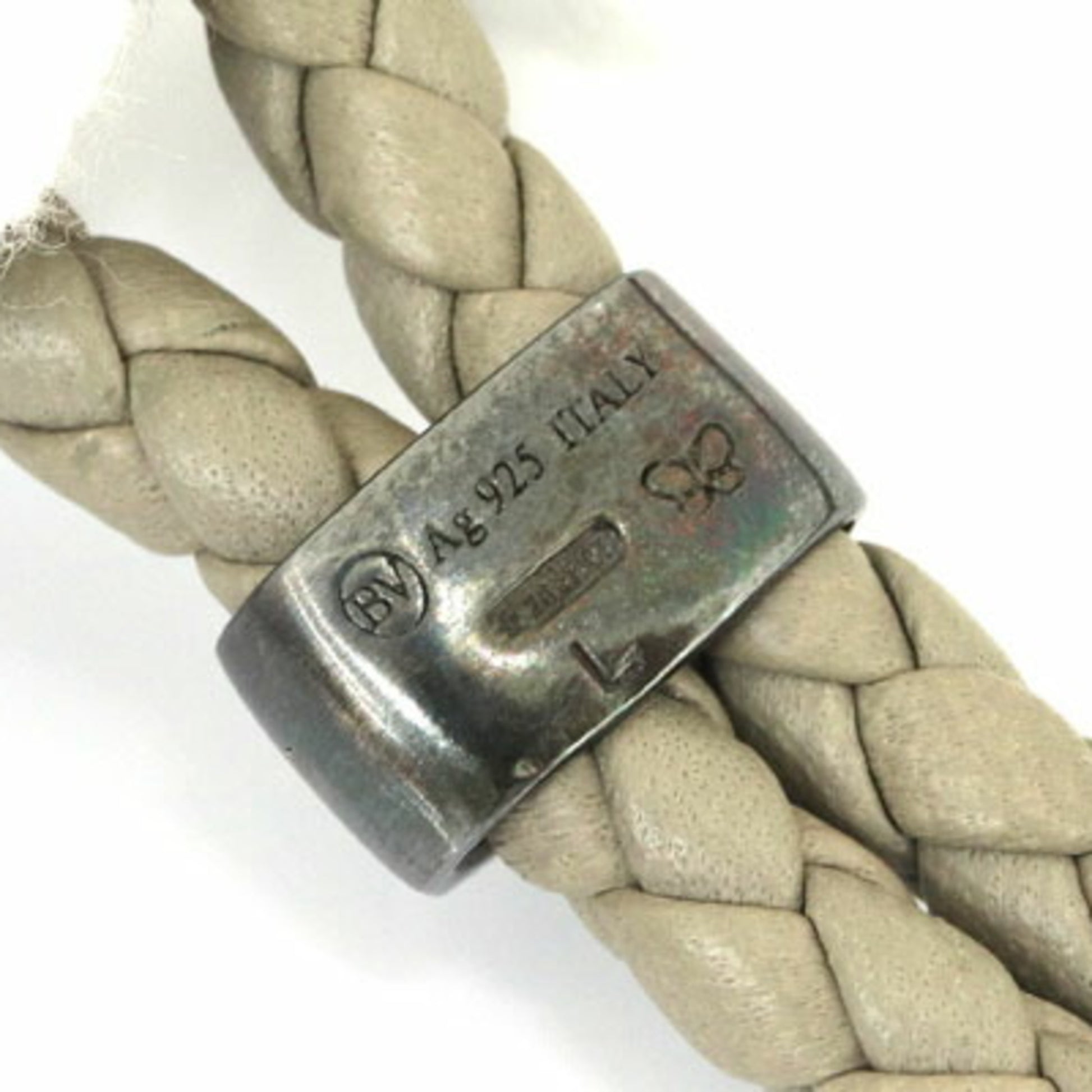 Bottega Veneta Bracelet Intrecciato 338054 Light Gray SV Sterling Silv