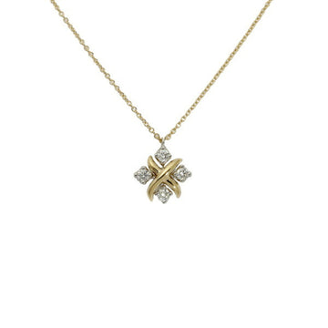 TIFFANY Jean Schlumberger Lin K18YG Yellow Gold PT950 Necklace