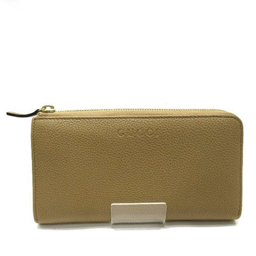 Gucci Leather Long Wallet (bi-fold) Beige