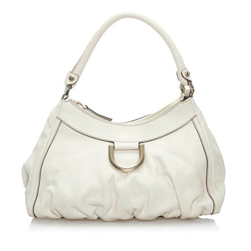 Gucci Abbey Handbag 190525 White Leather Ladies GUCCI