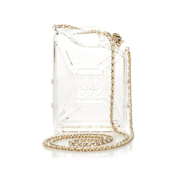 Chanel Dubai Runway Show Limited Cruise Chain Shoulder Bag Bottle Clear Gold Acrylic Glass Ladies CHANEL