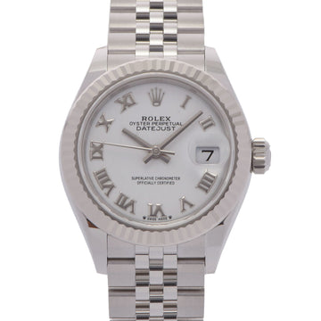 ROLEX Datejust 28 279174 Ladies SS WG Watch Automatic Winding White Dial