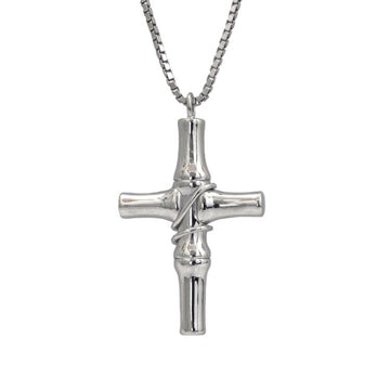 Gucci Cross Necklace Silver Bamboo Ag 925 GUCCI Long Unisex