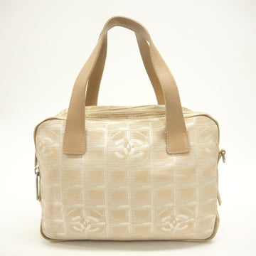 CHANEL New Travel Line Coco Mark Handbag Beige Ladies