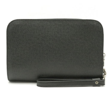 Louis Vuitton Taiga Baikal Second Bag Clutch Handbag Ardoise Black Solid M30182