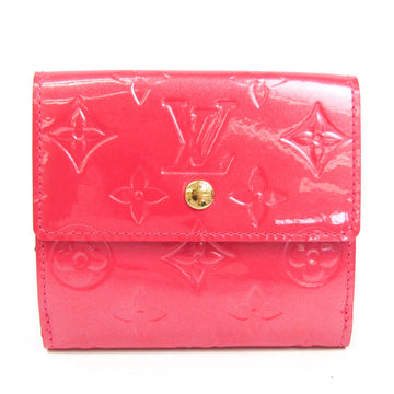 LOUIS VUITTON Vernis Portomone Bie Cult Credit M91248 Women's Vernis Wallet [bi-fold] Fuchsia Pink