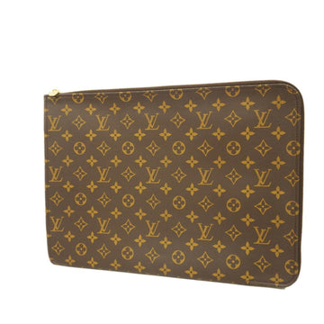 LOUIS VUITTON Clutch Bag Monogram Poche Document M53456 Brown Men's Women's