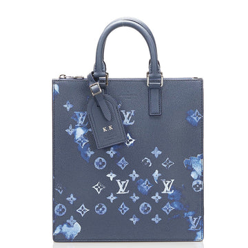 Louis Vuitton Water Color Monogram Sack Pla Mini Tote Handbag M57843 Navy Blue White Leather Men's LOUIS VUITTON