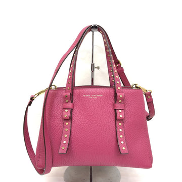 MARC JACOBS mark Jacobs handbag 2WAY shoulder bag pink series studs sling cross body diagonal leather ladies