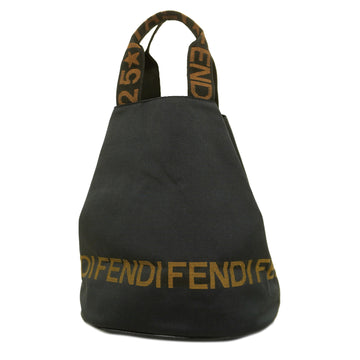 FENDI Zucca Tote Bag Women's Nylon Canvas Tote Bag Black