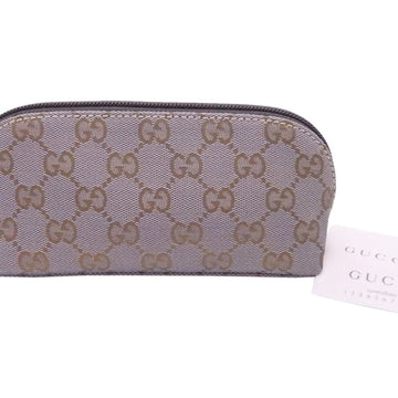 GUCCI Pouch GG Canvas Metallic Purple x Brown Multi Case 272367