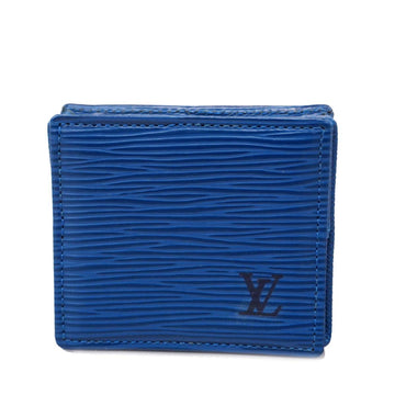 LOUIS VUITTON Wallet/Coin Case Epi Porte Monebo Watt M63695 Toledo Blue Men's Women's