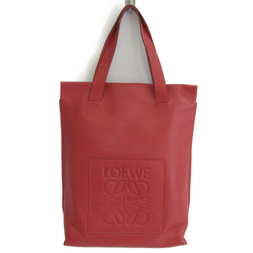 LOEWE Shopper Bag Women's Leather Tote Bag Red Color