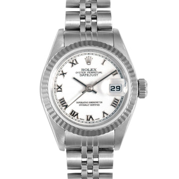 ROLEX Datejust 79174 SS×WG P No. Ladies Automatic Watch White Roman Dial