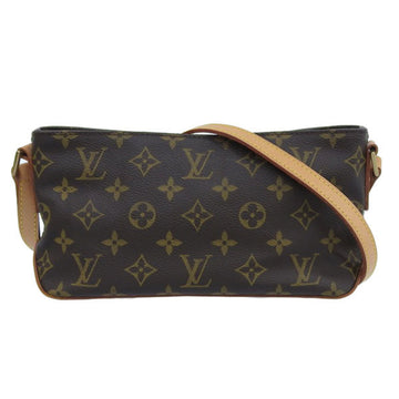 LOUIS VUITTON Monogram Trotter Shoulder Bag M51240 Brown