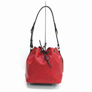 LOUIS VUITTON Petit Noe M44172 Shoulder Bag Epi Red Black Bicolor Unisex