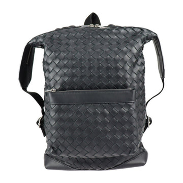 BOTTEGA VENETA intrecciato rucksack daypack 653118 calf leather black silver hardware backpack can store electronic devices such as tablets and laptops