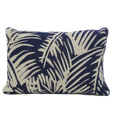 HERMES Fouillage Vague Cushion Polypropylene Navy/Beige