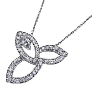 HARRY WINSTON Necklace Women's Pendant PT950 Diamond Lily Cluster Platinum Polished