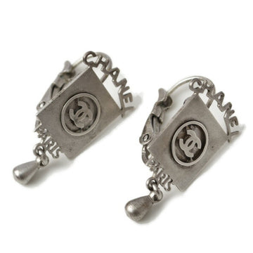 Chanel Earrings CHANEL Square Silver / Cocomark 2175