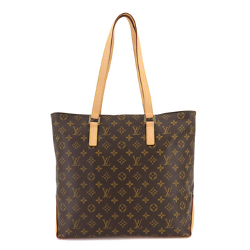 LOUIS VUITTON Monogram Cabas Mezzo Tote Bag Brown M51151 Gold Hardware