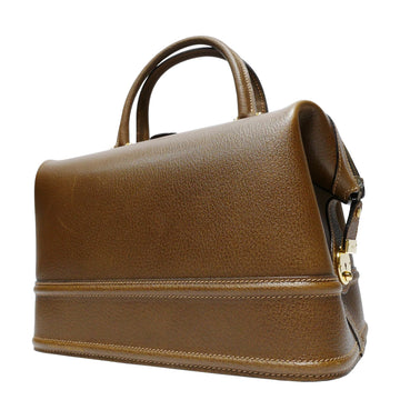 OLDGUCCI Old Gucci Doctor Bag Mini Boston Handbag Unisex Pigskin Brown