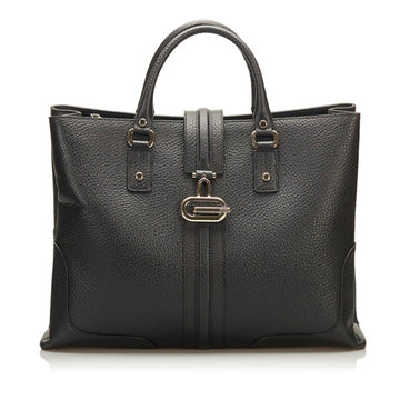 Gucci tote bag handbag 130994 black leather men GUCCI