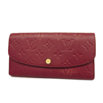 LOUIS VUITTONAuth  Monogram Empreinte Portefeuil Emily M62015 Long Wallet Raisin