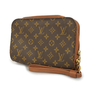 LOUIS VUITTON Clutch Bag Monogram Orsay M51790 Brown Men's Women's