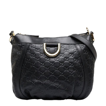 GUCCI Shima Abbey Shoulder Bag 203257 Black Leather Ladies