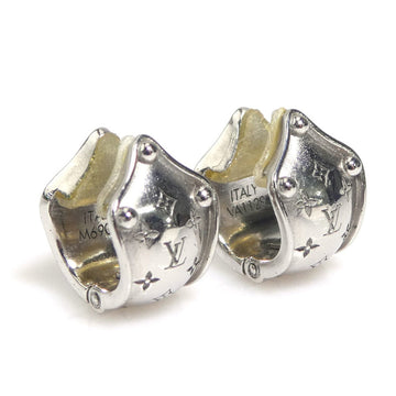 LOUIS VUITTON Earrings Bookle Dolemeuse Clip Nanogram Metal Silver Women's M69023