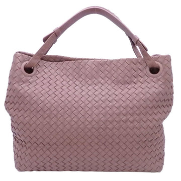 Bottega Veneta Shoulder Bag Intrecciato Pink Beige Leather Women's