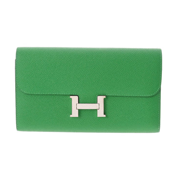 HERMES Constance Bamboo X Engraved [around 2016] Women's Vo Epsom Long Wallet