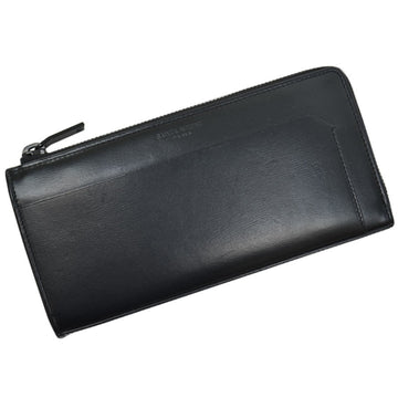 SAINT LAURENT Wallet Black Leather L-shaped Women's Men's 456153