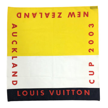 LOUIS VUITTONthing  cup limited scarf muffler bandana cotton yellow × navy white