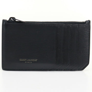 SAINT LAURENT Fragment Card Holder 609362 0U90N 1000 Case Leather Unisex