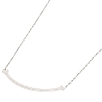 TIFFANY T Smile Small Necklace K18 White Gold Women's &Co.