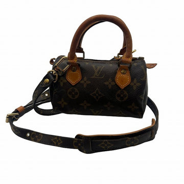 LOUIS VUITTON Mini Speedy Monogram M41534 Shoulder Bag 2Way Boston Pouch with Pattern Strap