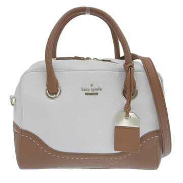 KATE SPADE leather tote bag - white brown