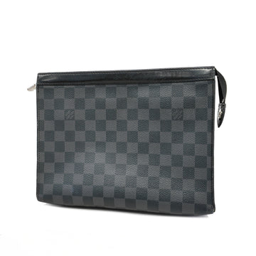 Louis Vuitton Clutch Bag Damier Graphite Pochette Voyage MM N41696