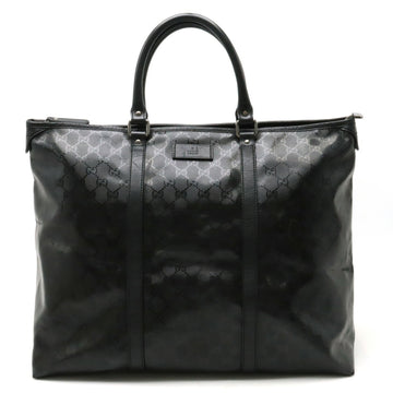 GUCCI GG Implement Tote Bag Large Handbag PVC Leather Black 201482