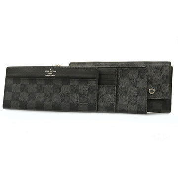 LOUIS VUITTONAuth  Damier Graphite Portofeuil Ron Modable N63084