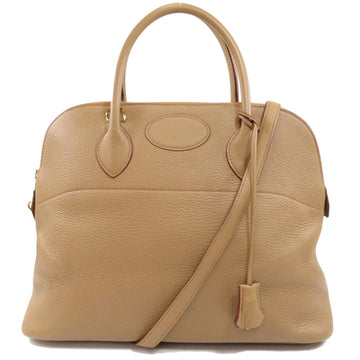 HERMES Bolide 35 Taurillon Brown Handbag Ladies